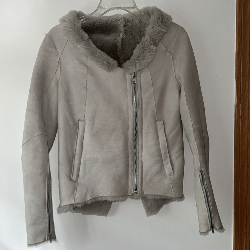 Helmut Lang Lamb Suede Leather Jacket
